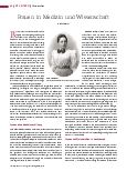 Vorschauseite 1: Frauen in Medizin und Wissenschaft