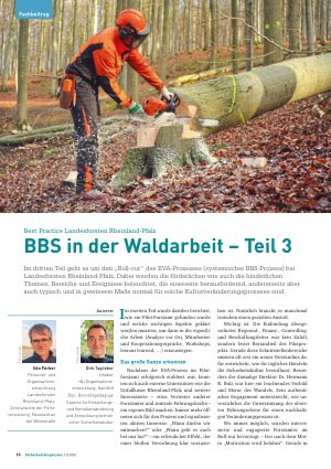 Vorschauseite 1: Best Practice Landesforsten Rheinland-Pfalz BBS in der Waldarbeit – Teil 3