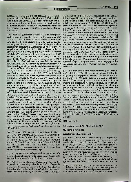 Vorschauseite 4: Rechtsprechung Pflegedienst für ambulante Pflegeund Hauswirtschaftsleistungen
