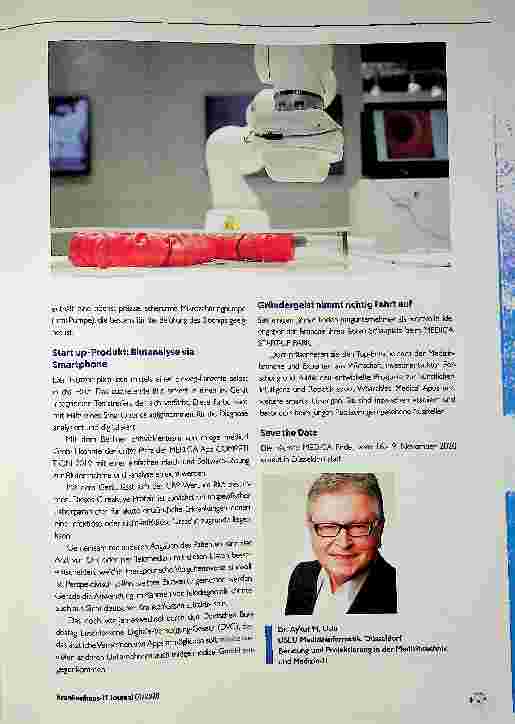 Vorschauseite 3: Medica 2019 unauffällig auf dem neuesten Stand