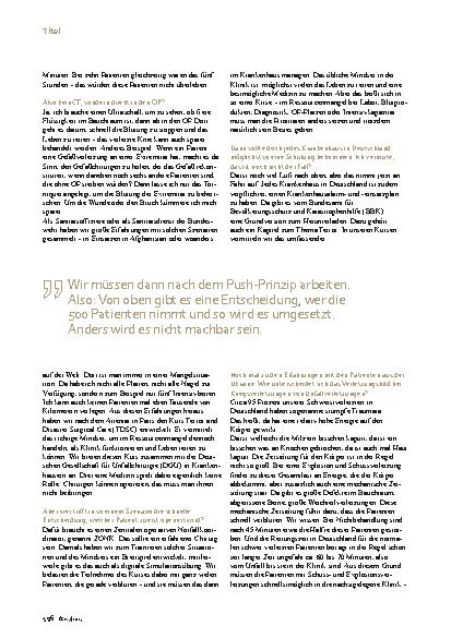 Vorschauseite 3: Kriegsmedizin „Leben retten im Ressourcenmangel“