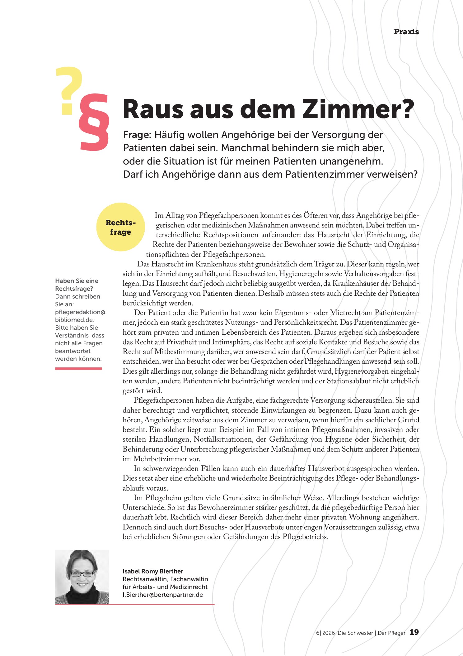 Vorschauseite 1: Raus aus dem Zimmer?