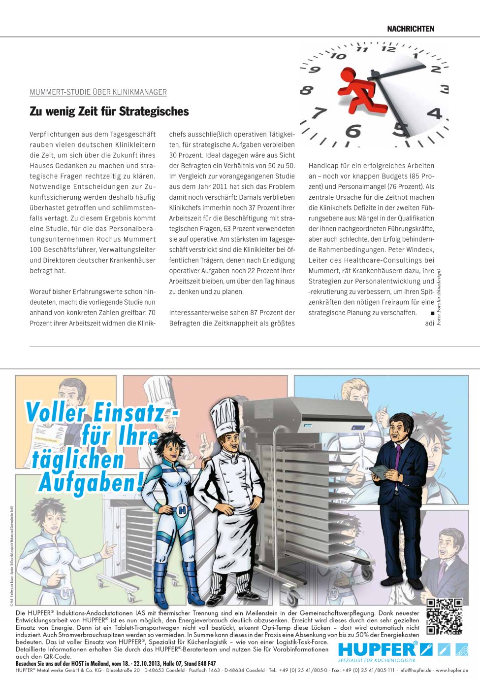 Vorschauseite 1: Zu wenig Zeit für Strategisches