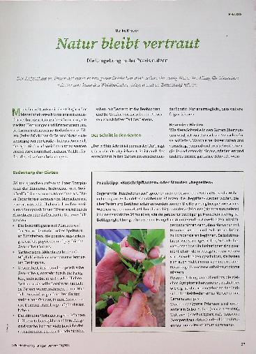 Vorschauseite 2: Natur bleibt vertrauet Die Umgebung in der Praxis nutzen