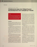 Vorschauseite 1: Schadensersatz wegen einer fehlgeschlagenen Kreuzbandoperation einer minderjährigen Patientin