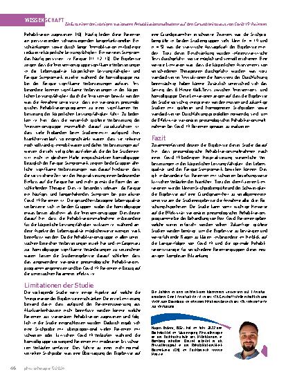Vorschauseite 5: Einfluss einer dreiwöchigen stationären Rehabilitationsmaßnahme auf den Gesundheitsstatus von Covid-19-Patienten