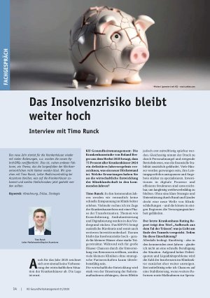 Vorschauseite 1: Das Insolvenzrisiko bleibt weiter hoch