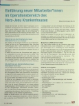 Vorschauseite 1: Einführung neuer Mitarbeiterinnen im Operationsbereich des Herz-Jesu Krankenhauses