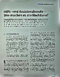 Vorschauseite 1: Hilfsund Assistenzberufe - Wie machen es die Nachbarn!