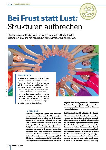 Vorschauseite 1: Bei Frust statt Lust: Strukturen aufbrechen