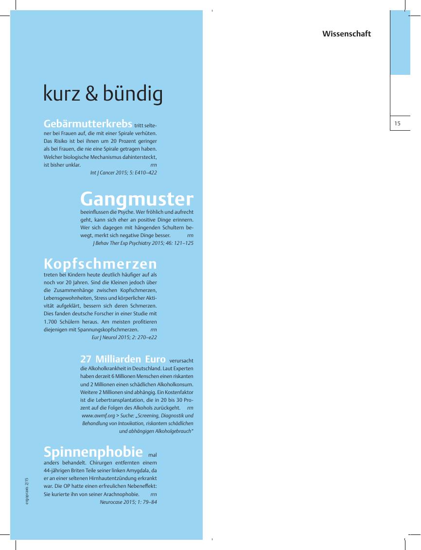 Vorschauseite 1: kurz & bündig