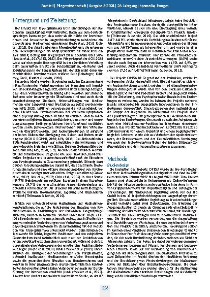 Vorschauseite 2: Evaluation der Einführung von Medikationsbeauftragten in Altenpflegeeinrichtungen zur Optimierung des Psychopharmaka-Einsatzes