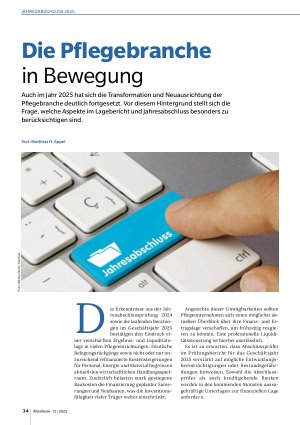 Vorschauseite 1: Die Pflegebranche in Bewegung