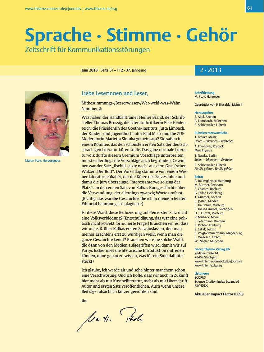 Vorschauseite 1: Liebe Leserinnen und Leser