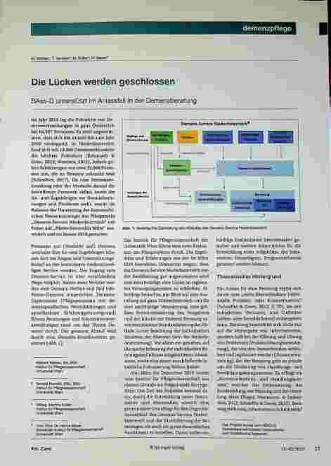 Vorschauseite 1: Die Lücken werden geschlossen. BAsD unterstützt im Anlassfall in der Demenzberatung.