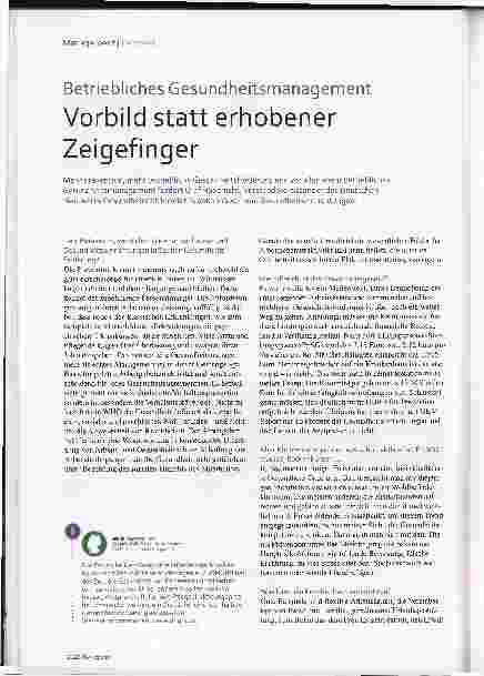 Vorschauseite 1: Vorbild statt erhobener Zeigefinger. Interview mit Olaf Haberecht