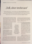 Vorschauseite 1: Toll, aber irrelevant.