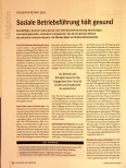 Vorschauseite 1: Soziale Betriebsführung hält gesund.