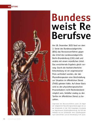 Vorschauseite 1: Bundessozialgericht weist Revision der Berufsverbände zurück