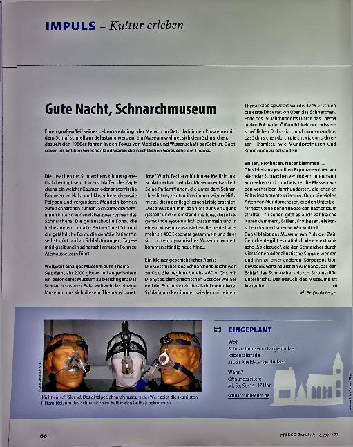 Vorschauseite 1: Gute Nacht, Schnarchmuseum.