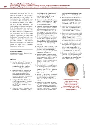 Vorschauseite 5: Ergotherapie in der Intensivmedizin – ein Baustein der interprofessionellen Zusammenarbeit
