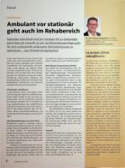 Vorschauseite 1: Ambulant vor stationär geht auch im Rehabereich.