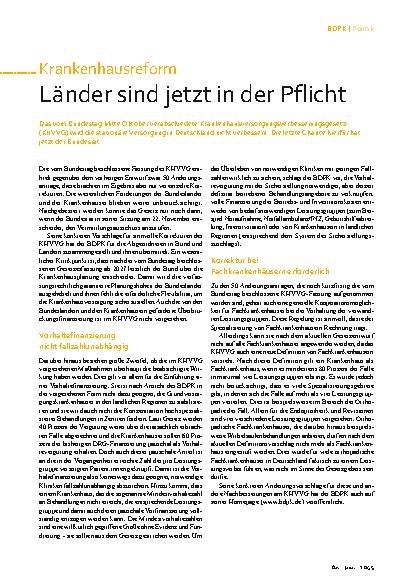 Vorschauseite 2: Nachrichten, Positionen, Berichte