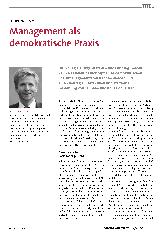 Vorschauseite 1: Management als demokratische Praxis