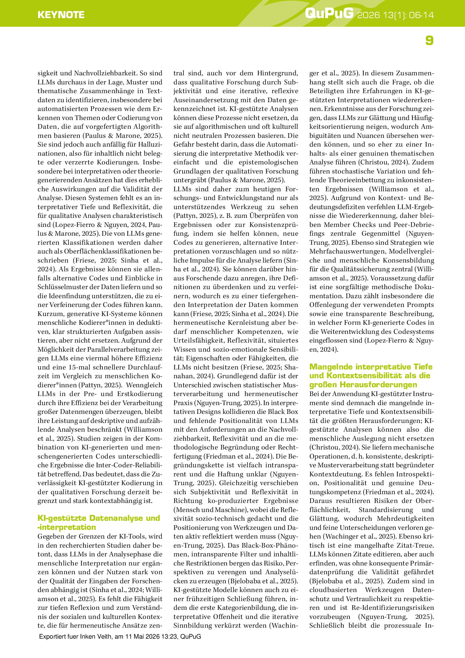 Vorschauseite 4: KI in der qualitativen Forschung: Methodologie, Praxis und Ethik im Wandel