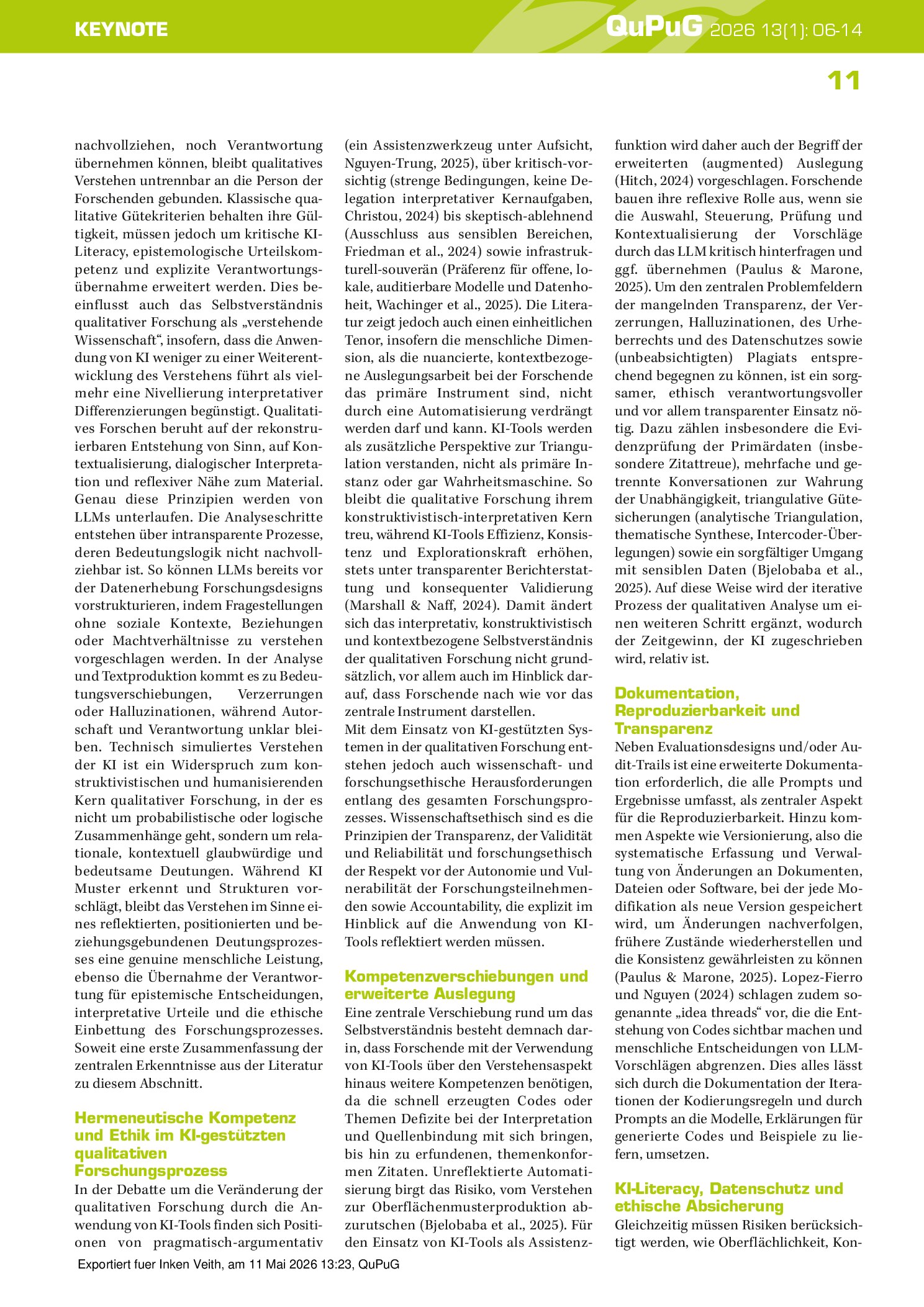 Vorschauseite 6: KI in der qualitativen Forschung: Methodologie, Praxis und Ethik im Wandel