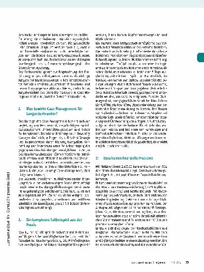 Vorschauseite 2: Case Management im Krankengeld - Wissen öffnet neue Wege