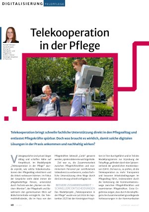 Vorschauseite 1: Telekooperation in der Pflege