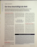Vorschauseite 1: Ein Virus beschäftigt die Welt.