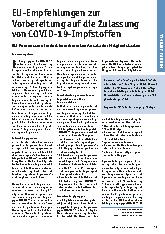 Vorschauseite 1: EU-Empfehlungen zur Vorbereitung auf die Zulassung von COVID-19-Impfstoffen