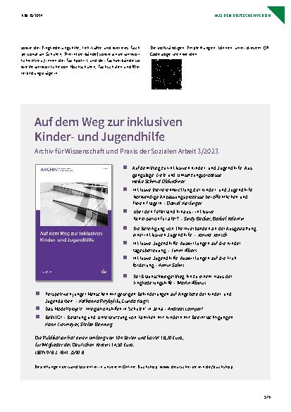 Vorschauseite 2: Empfehlungen des Deutschen Vereins zur Weiterentwicklung eines inklusiven Kinderschutzes
