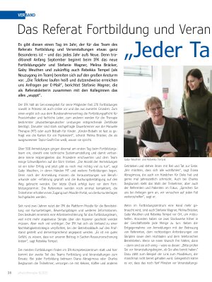 Vorschauseite 1: Das Referat Fortbildung und Veranstaltungen: „Jeder Tag ist spannend! “