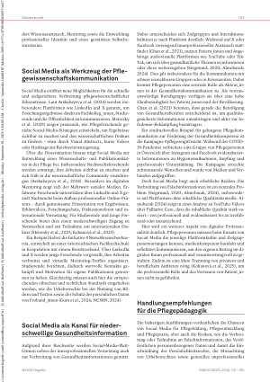 Vorschauseite 3: Social Media in der Pflege Zwischen Wissensvermittlung, Identitätsbildung und Fallstricken