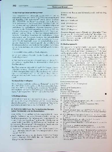 Vorschauseite 3: Corrected: Neues aus Brüssel
