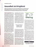 Vorschauseite 1: Gesundheit als Bringdienst