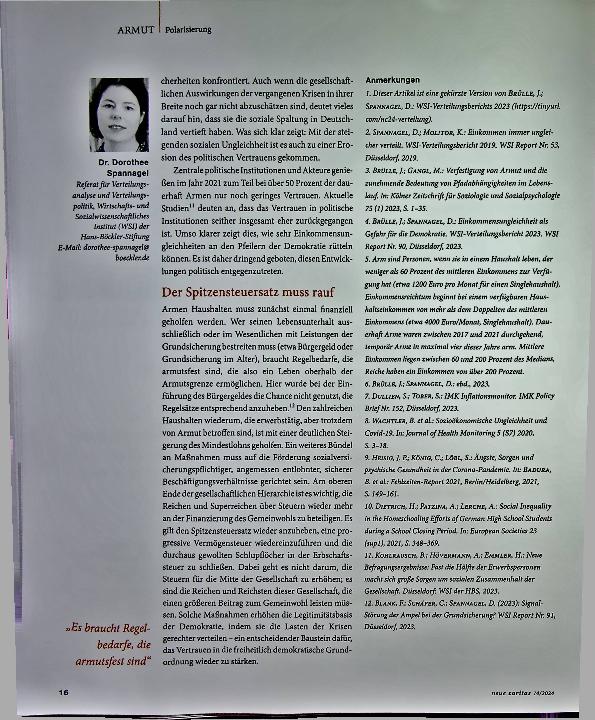 Vorschauseite 3: Ungleichheit von Einkommen gefährdet die Demokratie
