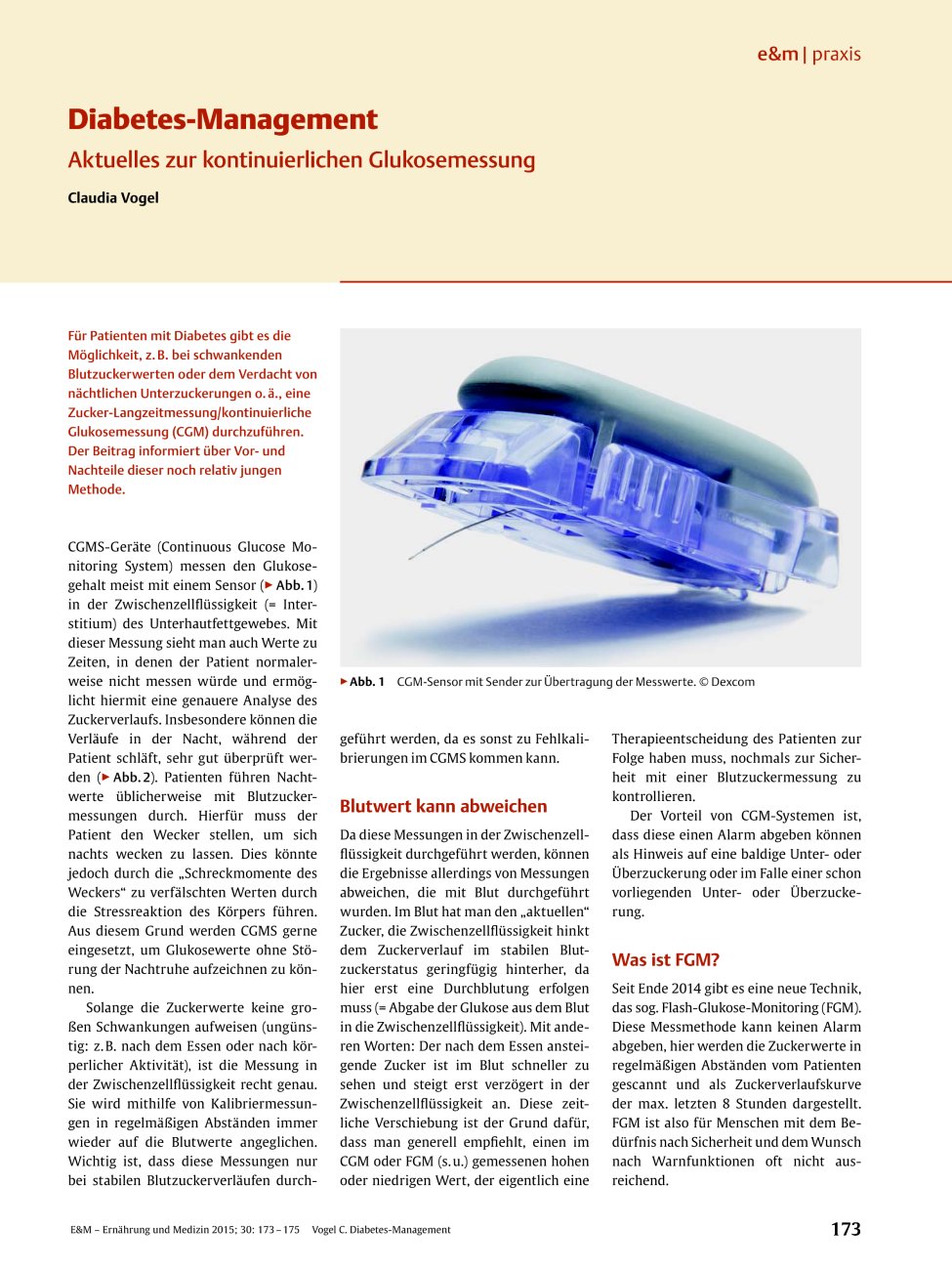 Vorschauseite 1: Diabetes-Management