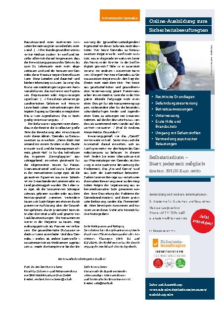 Vorschauseite 2: Cannabis und kein Ende. .. - Teil 1