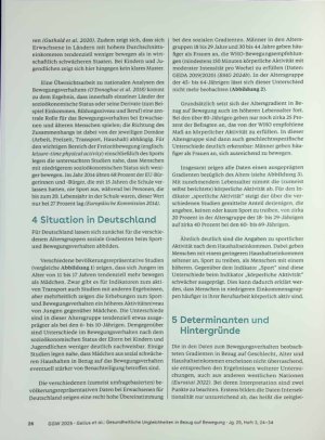 Vorschauseite 3: Gesundheitliche Ungleichheiten in Bezug auf Bewegung