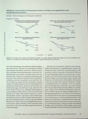 Vorschauseite 4: Gesundheitliche Ungleichheiten in Bezug auf Bewegung