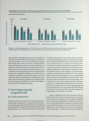 Vorschauseite 5: Gesundheitliche Ungleichheiten in Bezug auf Bewegung