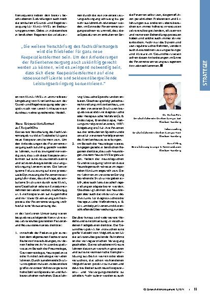 Vorschauseite 3: Zukunftsmodell Klinik-MVZ? Chancen einer gewinnbringenden Kooperation