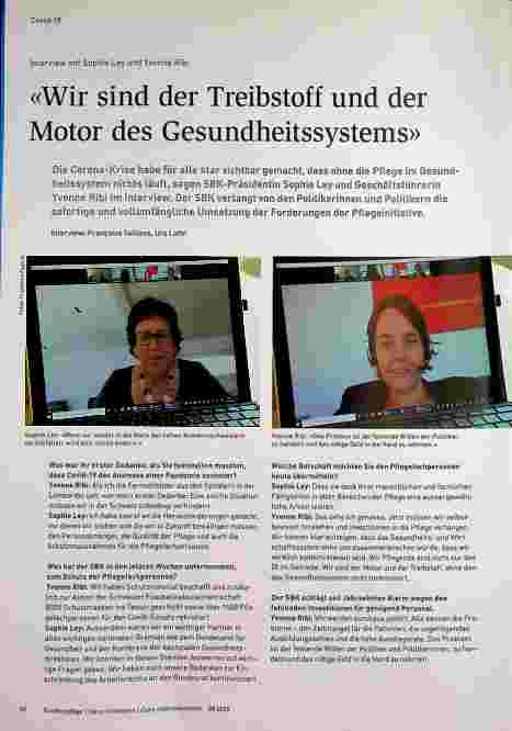 Vorschauseite 1: "Wir sind der Treibstoff und der Motor des Gesundheitssystems"