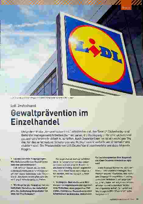 Vorschauseite 1: Gewaltprävention im Einzelhandel