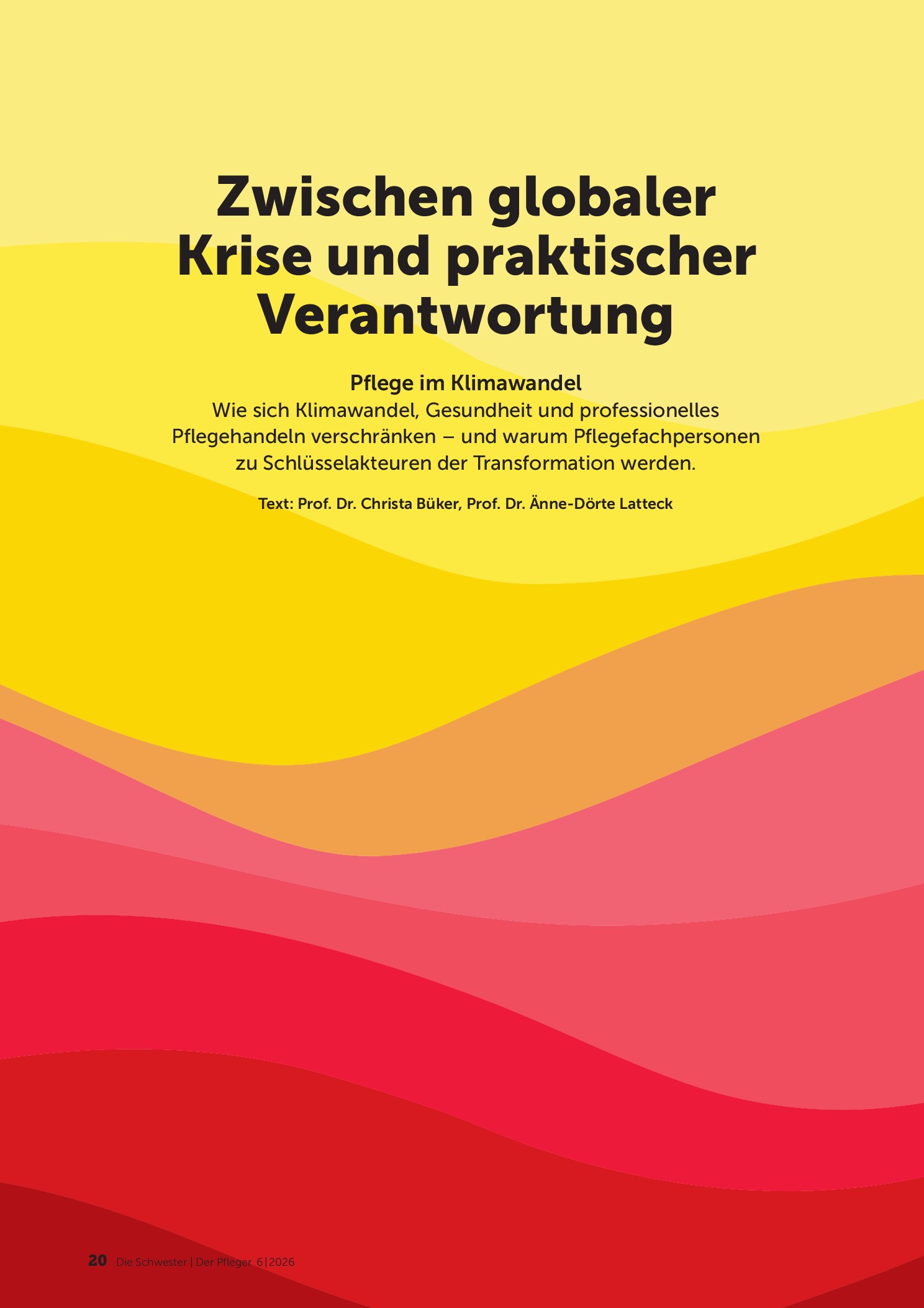 Vorschauseite 1: Zwischen globaler Krise und praktischer Verantwortung: Pflege im Klimawandel