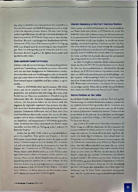 Vorschauseite 2: Mit IHE alle Anforderungen erfüllt.